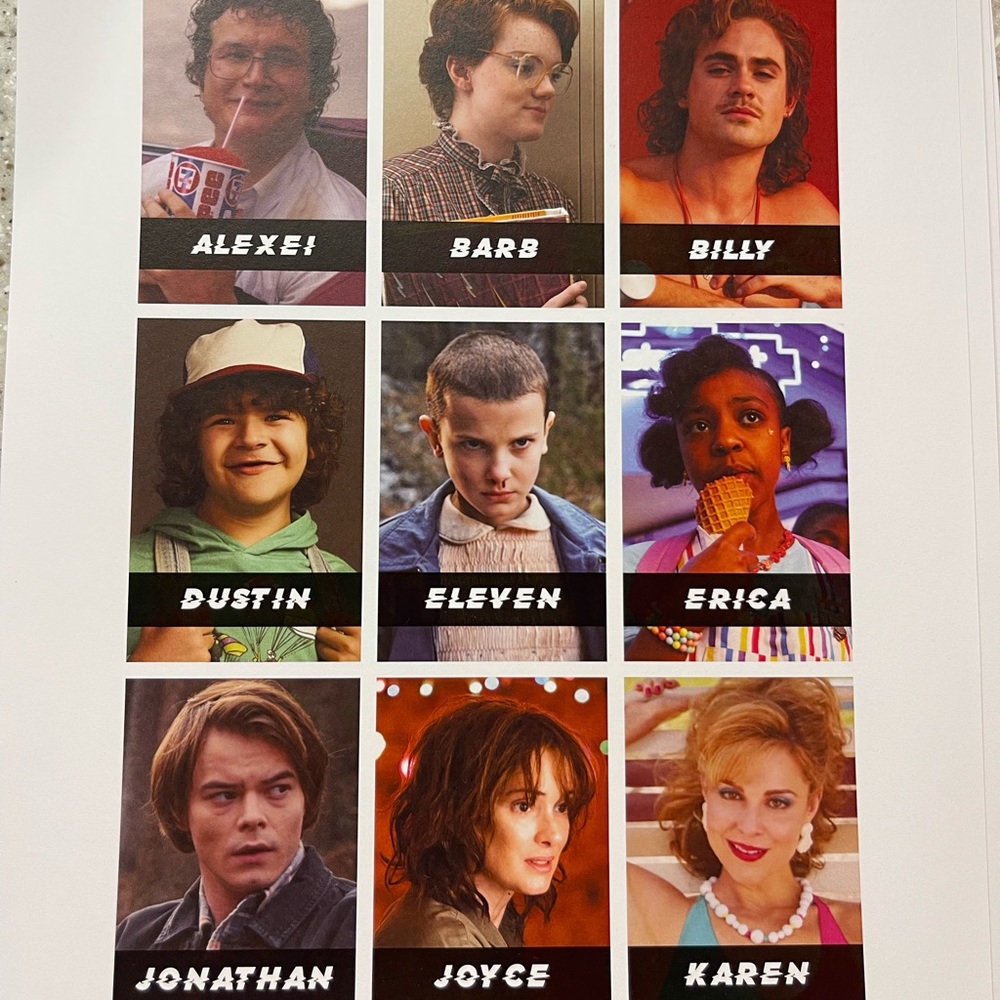 Stranger Things Guess Who Game Cards (game not included) Larger Game Size - Picture 5 of 11
